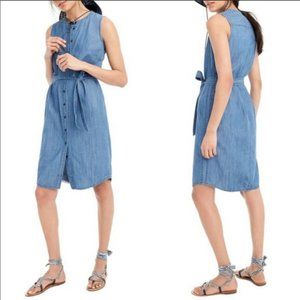 J. Crew Denim Chambray Sleeveless Shirtdress